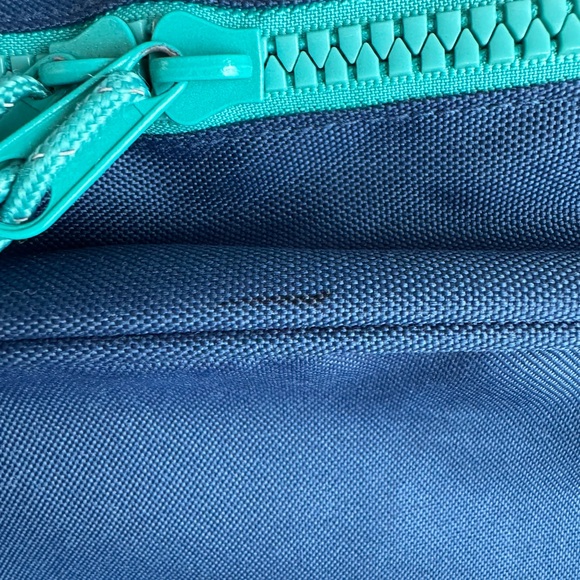 Crate & Kids Dreamer Colorblock Navy and Ochre Large Kids Backpack - Picture 10 of 15